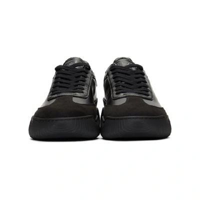 Shop Stella Mccartney Black Loop Lace-up Sneakers In 1052 Black