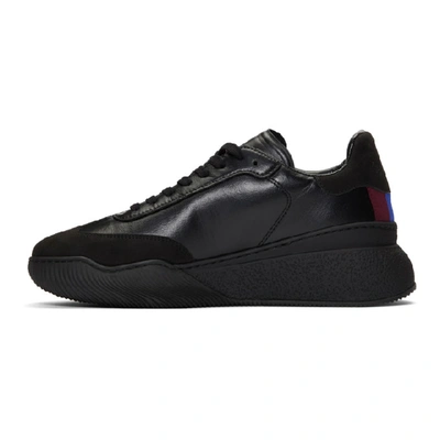 Shop Stella Mccartney Black Loop Lace-up Sneakers In 1052 Black