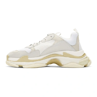 Shop Balenciaga White Triple S Sneakers In 9000 White