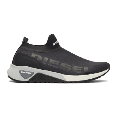 Shop Diesel Black S-kb Athletic Sock Ii Sneakers In T8013 Black