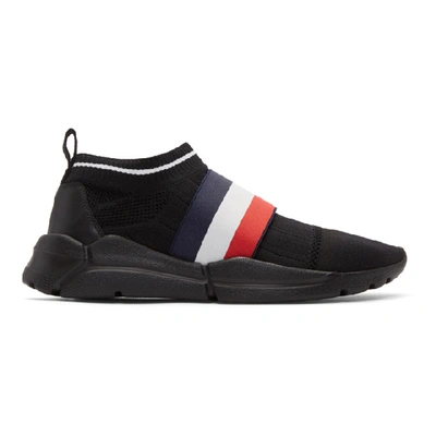 Shop Moncler Black Adon Sneakers