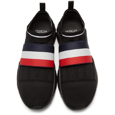 Shop Moncler Black Adon Sneakers