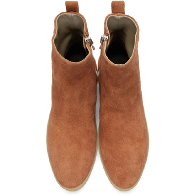 Shop Fear Of God Red Sante Fe Chelsea Boots In Stone Mountain Red
