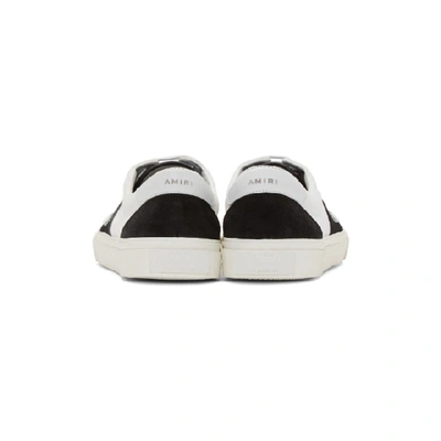 Shop Amiri Black And White Skeleton Toe Sneakers In Blkwhtwht