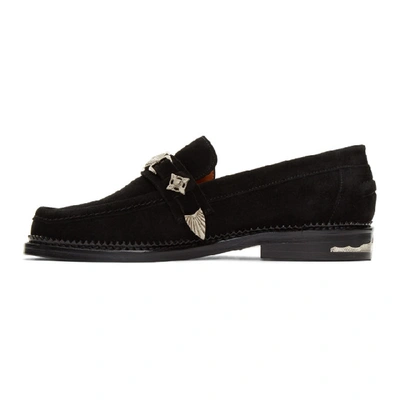 Shop Toga Virilis Black Suede Loafers In Aj826 Black