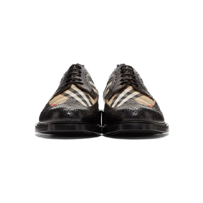 Shop Burberry Black Andale Kc Brogues In Black/archive Beige