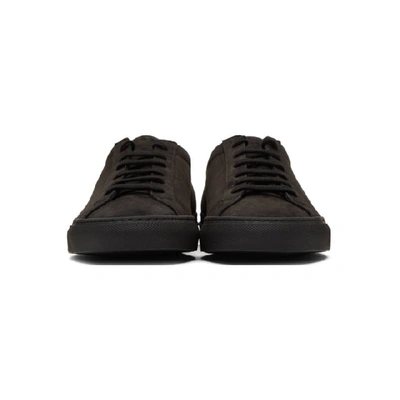 Shop Common Projects Ssense Exclusive Black Suede Achilles Sneakers