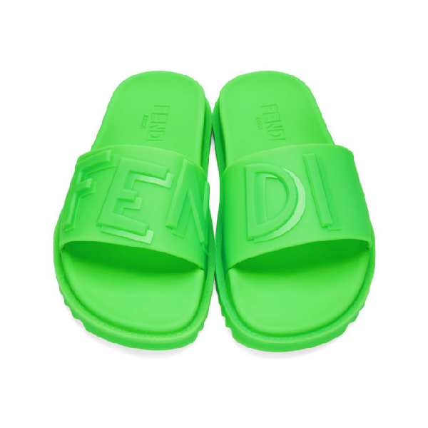 fendi green slides