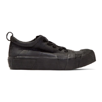 Shop Boris Bidjan Saberi Black Waxed Sneakers