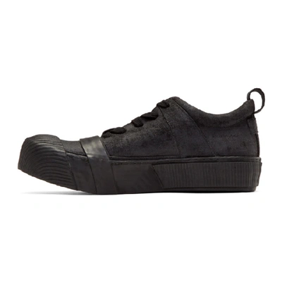 Shop Boris Bidjan Saberi Black Waxed Sneakers