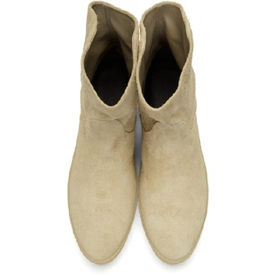 Shop Fear Of God Beige Sante Fe Western Chelsea Boots In 103 Sand