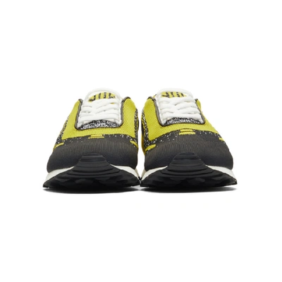 Shop Prada Yellow & Black Knit Sport Trainers