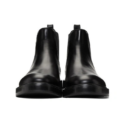 Shop Valentino Black  Garavani 'vltn' Chelsea Boots