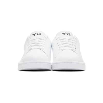 Shop Y-3 White Yohji Court Sneakers In Whtwhtblk