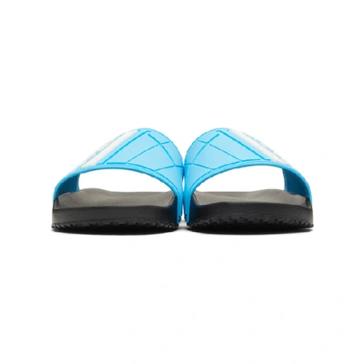 Shop Prada Blue & White Pool Slides