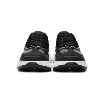Shop Neil Barrett Black & White Bolt01 Sneakers