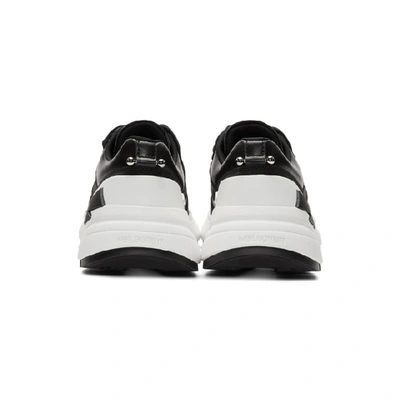 Shop Neil Barrett Black & White Bolt01 Sneakers
