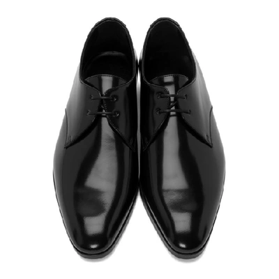 Shop Saint Laurent Black Wyatt Derbys In 1000 Black