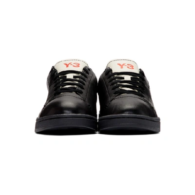 Shop Y-3 Black Yohji Court Sneakers In Blkblkwht
