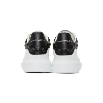 Shop Alexander Mcqueen White & Black Studded Oversized Sneakers