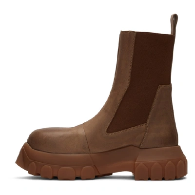 Shop Rick Owens Brown Bozo Tractor Beatles Chelsea Boots In 173173 Rust