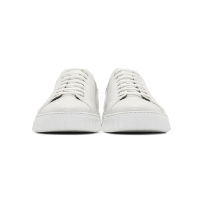 Shop Ferragamo Salvatore  White Cube Sneakers In Bianco