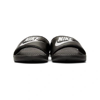 Shop Nike Black Benassi Slides In 090blackwhi