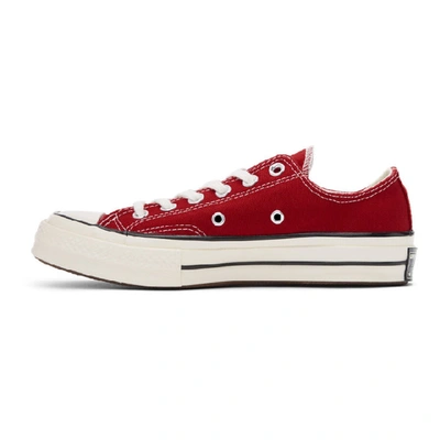 Shop Converse Red Chuck 70 Low Sneakers In Enamelred