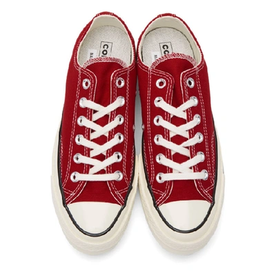 Shop Converse Red Chuck 70 Low Sneakers In Enamelred