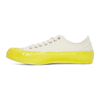 Shop Comme Des Garçons Shirt Off-white & Yellow Spingle Move Edition Craft Tape Sneakers