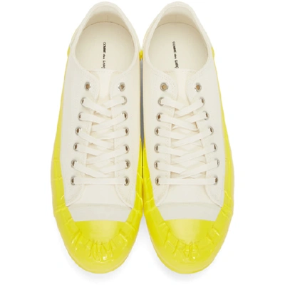 Shop Comme Des Garçons Shirt Off-white & Yellow Spingle Move Edition Craft Tape Sneakers