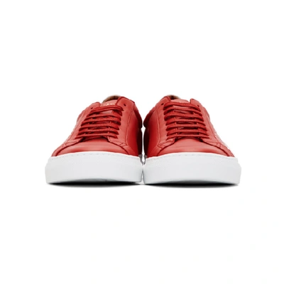 Shop Givenchy Red & White Urban Knot Shift Logo Sneakers