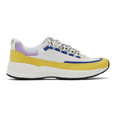 Shop Apc A.p.c. White And Yellow Brain Dead Edition Jay Sneakers In Jaune