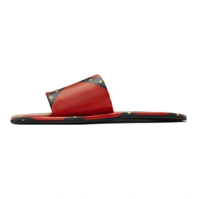 Shop Versace Red Bondage Sandals In K016o Paaor