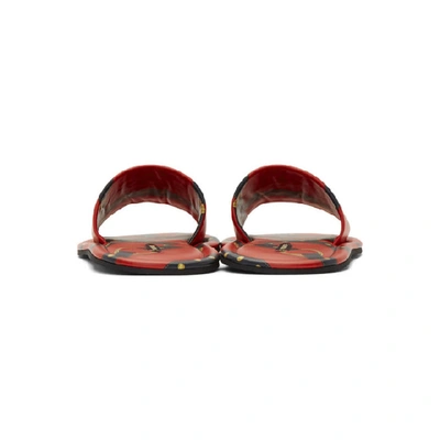 Shop Versace Red Bondage Sandals In K016o Paaor