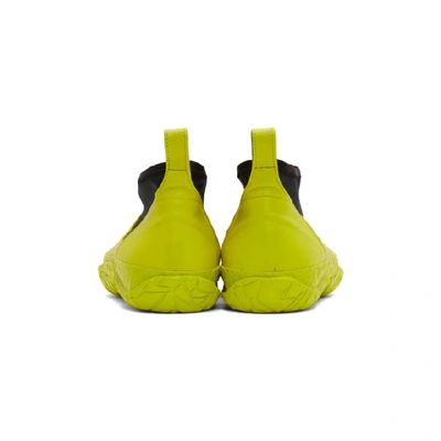 Shop Issey Miyake Men Yellow Vulcanized Mid-top Sneakers In 52.yellow