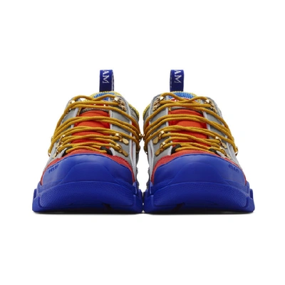 Shop Gucci Orange And Blue Flashtrek Sneakers In 7566 D.oran