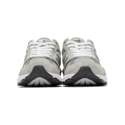 Shop New Balance Grey 990v5 Us Made Sneakers In Grey/castlerock
