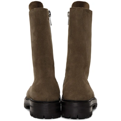 Shop Rick Owens Brown Army Boots In 34 Dust