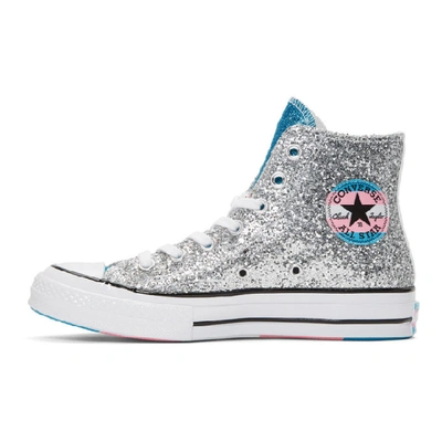 Converse Trans Pride Chuck Taylor 70s High Top Sneakers In Silver/ Egret/  Gnarly Blue | ModeSens