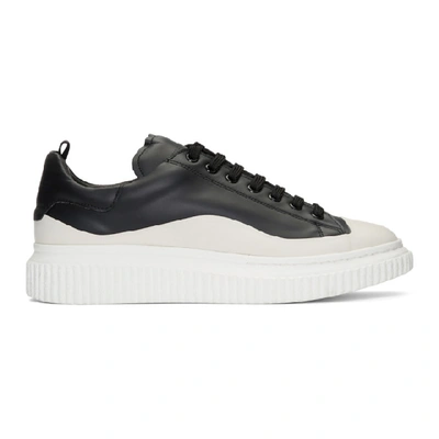Shop Officine Creative Black And White Krace 8 Sneakers In F.do Biano