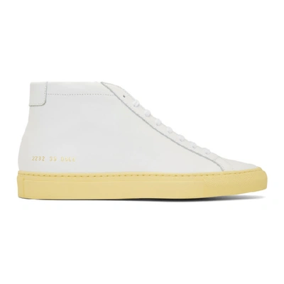 Shop Common Projects White Achilles Vintage Sole Sneakers In 0506 Whtvs
