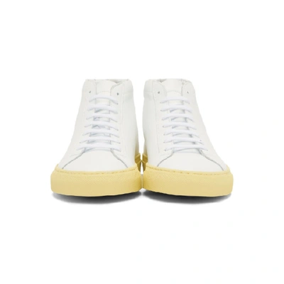 Shop Common Projects White Achilles Vintage Sole Sneakers In 0506 Whtvs