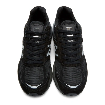 Shop New Balance Black And Silver Made In Us 990v5 Sneakers In Blk/sil