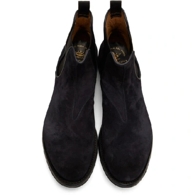 Shop Officine Creative Navy Anatomia 14 Chelsea Boots In Sirena Navy