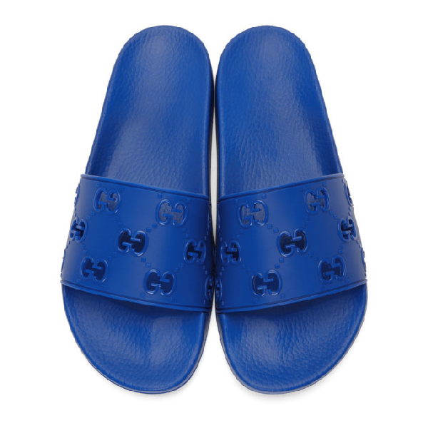 royal blue gucci slides