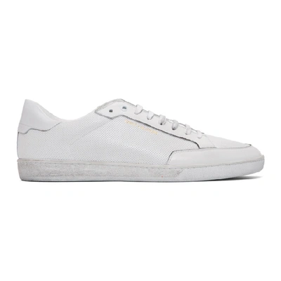 Shop Saint Laurent White Sl/10 Sneakers