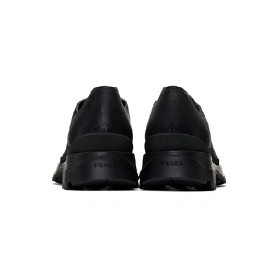 Shop Prada Black Cap Toe Derbys