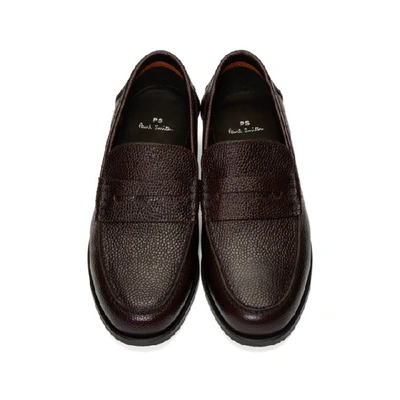 Shop Ps By Paul Smith Burgundy Teddy Loafers In 28 Burgundy