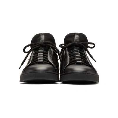 Shop Fendi Black Bag Bugs Knit Sneakers In F0abb - Bla